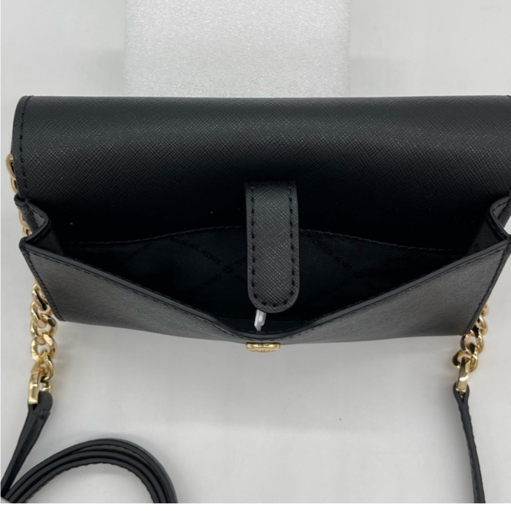 Michael Kors Black and Gold Phone Crossbody Bag - Picture 12 of 13